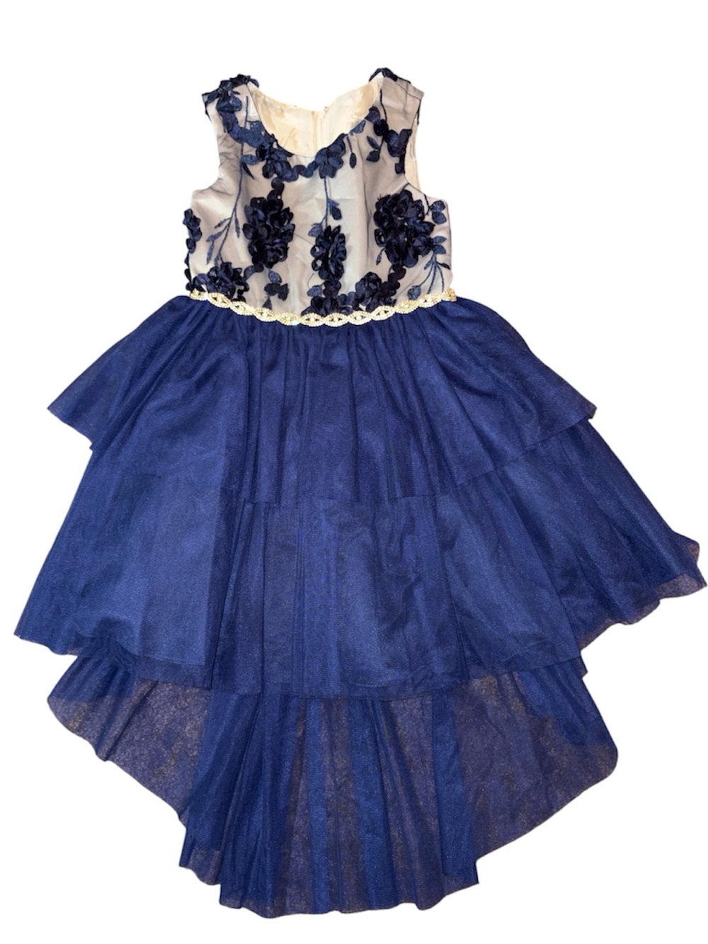 Rare Editions toddler girl high low floral mesh sleeveless dress